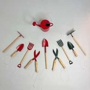 (SOLD) Miniature Garden Tool Ornaments | 10 Pieces